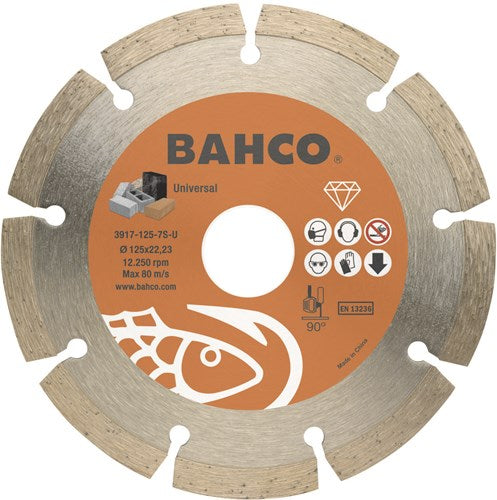 Bahco-Schleifscheibe | Diamant | für Betonfliesen und Baumaterialien | 180 x 3 x 22,23 mm – 3916-180-10s-ue