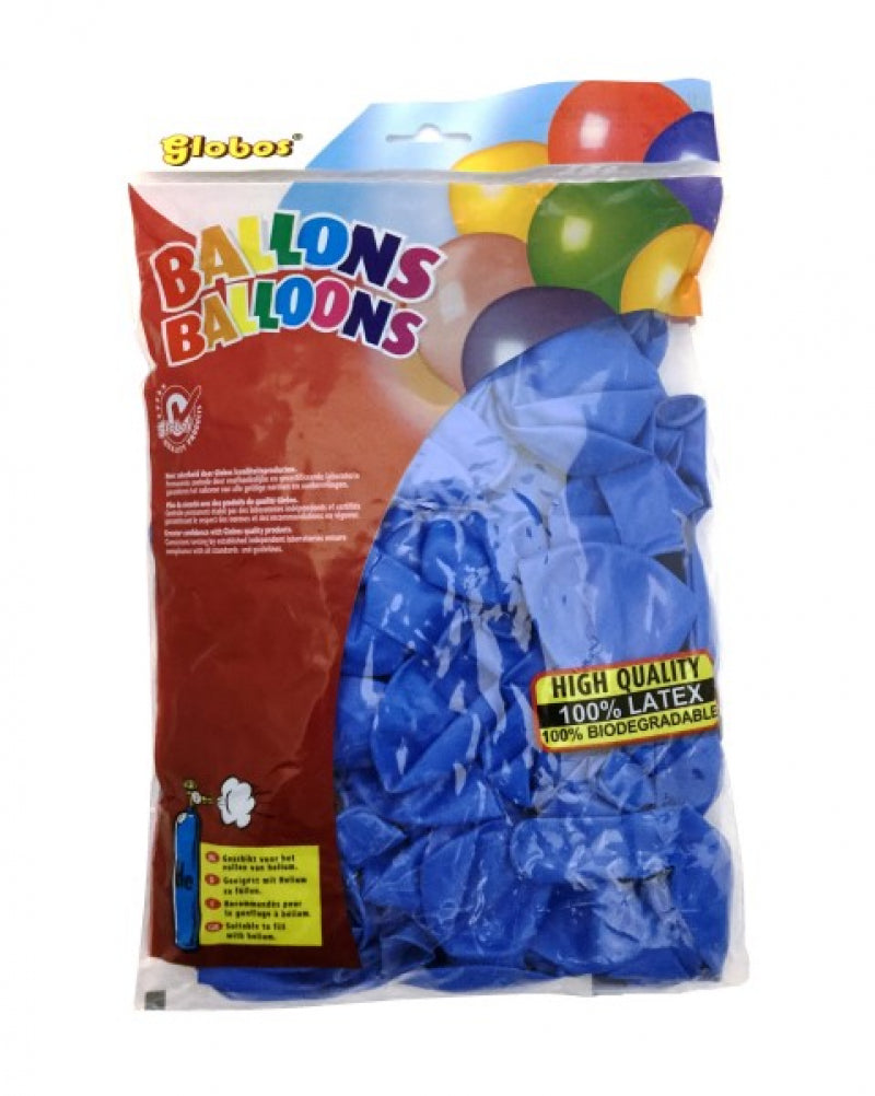 Globos-Ballons blau (Nr.12 100 Stück im Beutel)
