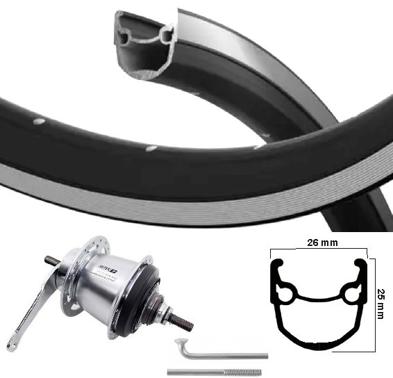 KGs Hinterrad 28 Zoll (622) Stratos Swil Silve Nexus 7 Remaaf