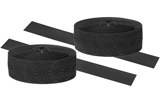 Supacaz Super klebriger Kush Single Color Lenkband Schwarz einschließlich Aluminiumlenker -Stecker