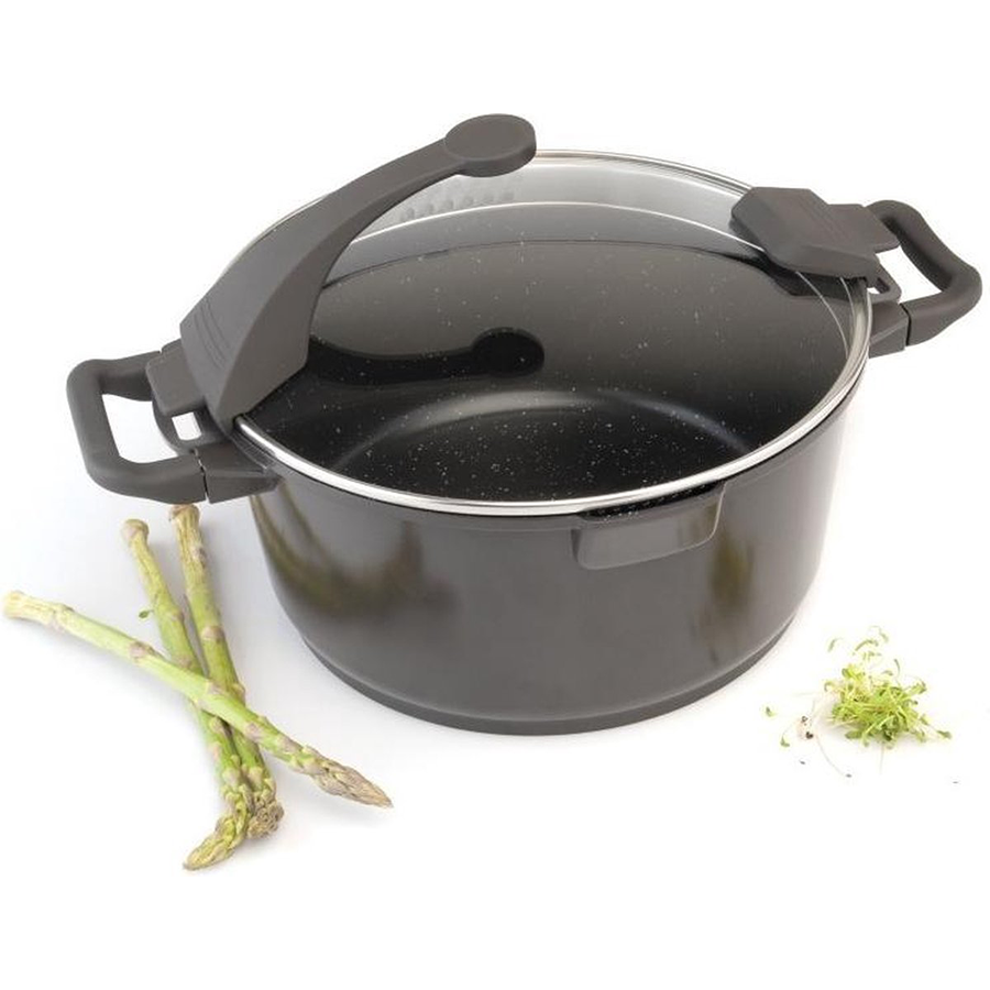 Berghoff Jungfrau Kochtopf mit Deckel schwarz ø16cm