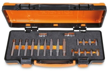 Beta 867 c20 Sortiment mit 18 Bits mit Ribe®-Profil | mit 10 mm Sechskantanschluss und 2 Zubehörteilen | in Metallbox mit Weichschaumeinlage - 008670920 008670920
