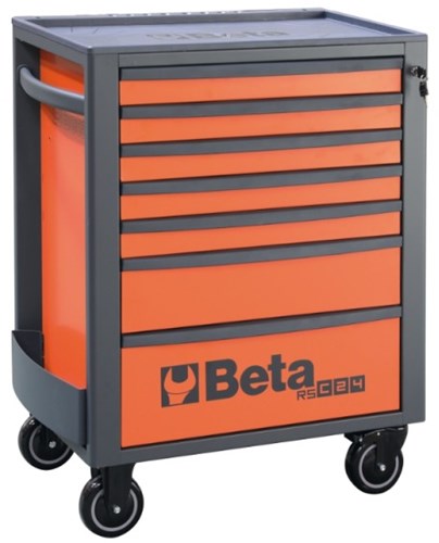 Beta RSC24 7-Fo-Werkzeugtrolley 7 Schubladen Orange