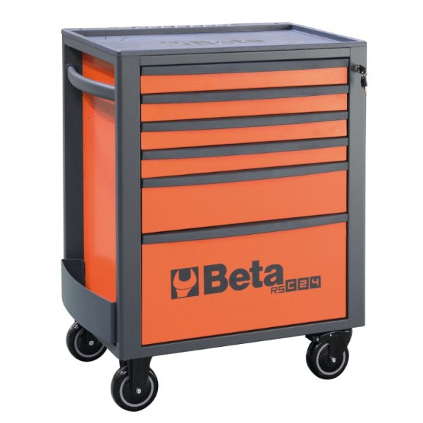 Beta Werkzeugwagen orangeschwarz mit 6 Schubladen