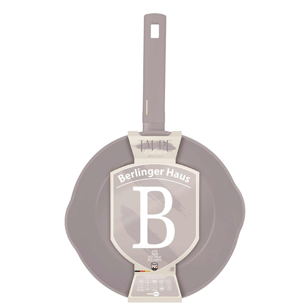 Berlingerhaus Frittierpfanne 28cm Taupe