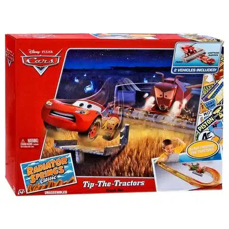 Disney Mattel Baan Tipp Die Traktoren -Spur -Set