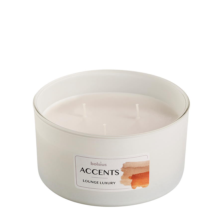 Bolsius Duftglas-Akzente mit mehreren Dochten, Lounge-Luxus, 75 137 mm