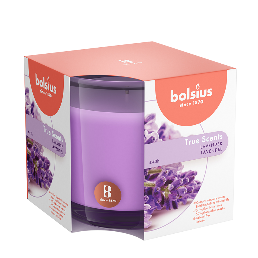 Bolsius Duftglas True Scents Lavendel 95 95mm