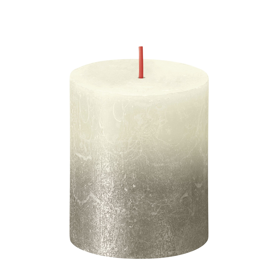 Bolsius Stub Kerze Sonnenuntergang Pearl Champagner 80x68 mm verblassen