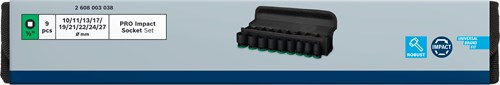 Bosch Zubehör 9-teiliger Schlagschrauber-Steckschlüsselsatz 1 2 Standard | 10-27mm | - 2608003038