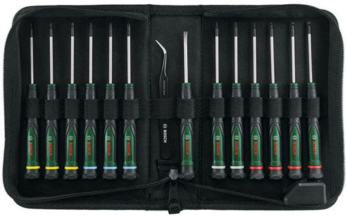 Bosch grüner Präzisions-Schraubendreher-Satz | 15-teilig - 1600a039j4