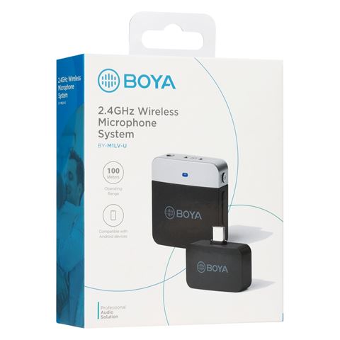 Boya 2,4 GHz Krawattenklammermikrofon Kabellos BY-M1LV-U für USB-C