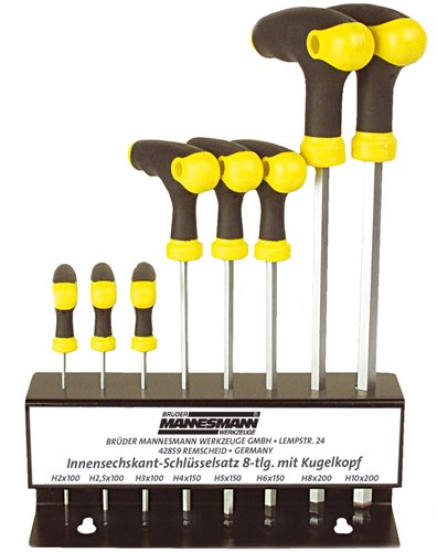 Brüder Mannesmann Sechskant-T-Griff-Satz 8-teilig (Hobby) - 18165