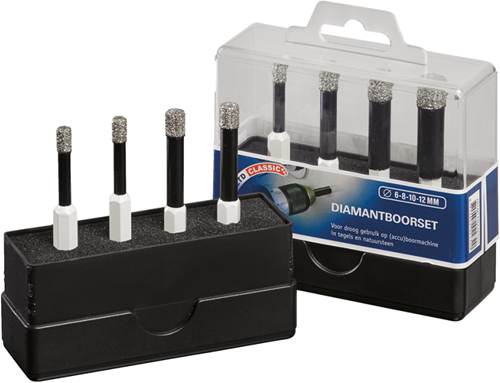 Carat etdcset010 Diamantbohrset Fliesen Classic 6-8-10-12 mm trocken - etdcset010