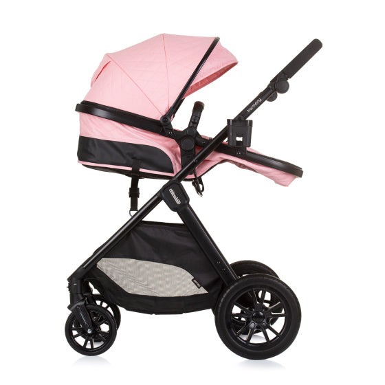 Chipolino Harmonie faltbar 3-in-1-Kinderwagen mit Wickeltasche Pink