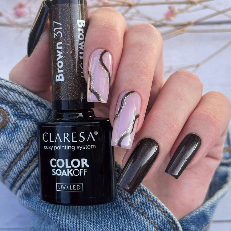 Claresa Claresa UV LED GELLAK 5ML BROWN 317 Warme Gefühle