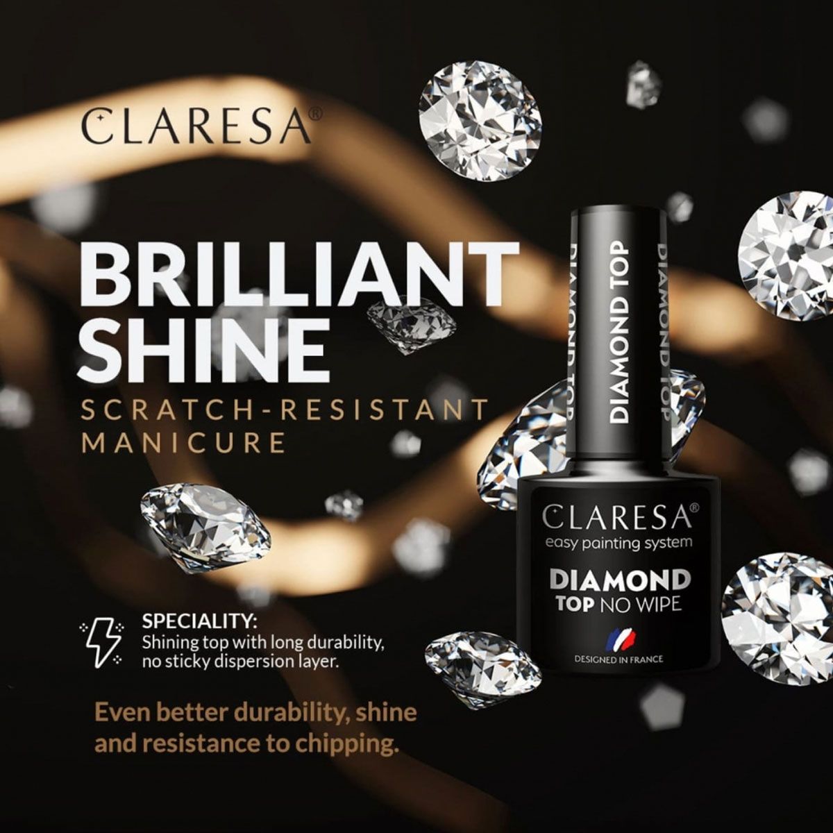 Claresa Claresa Decklack Diamant ohne Wischtuch 5ml