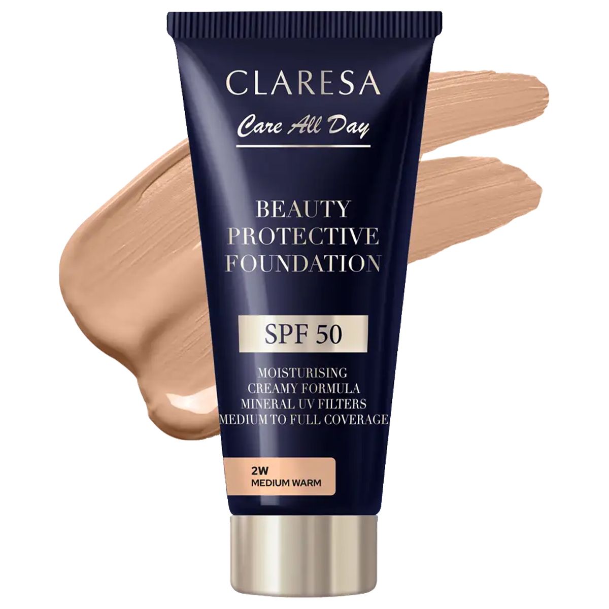 Claresa Beauty Protective Foundation SPF 50 2W Medium warm 30 ml