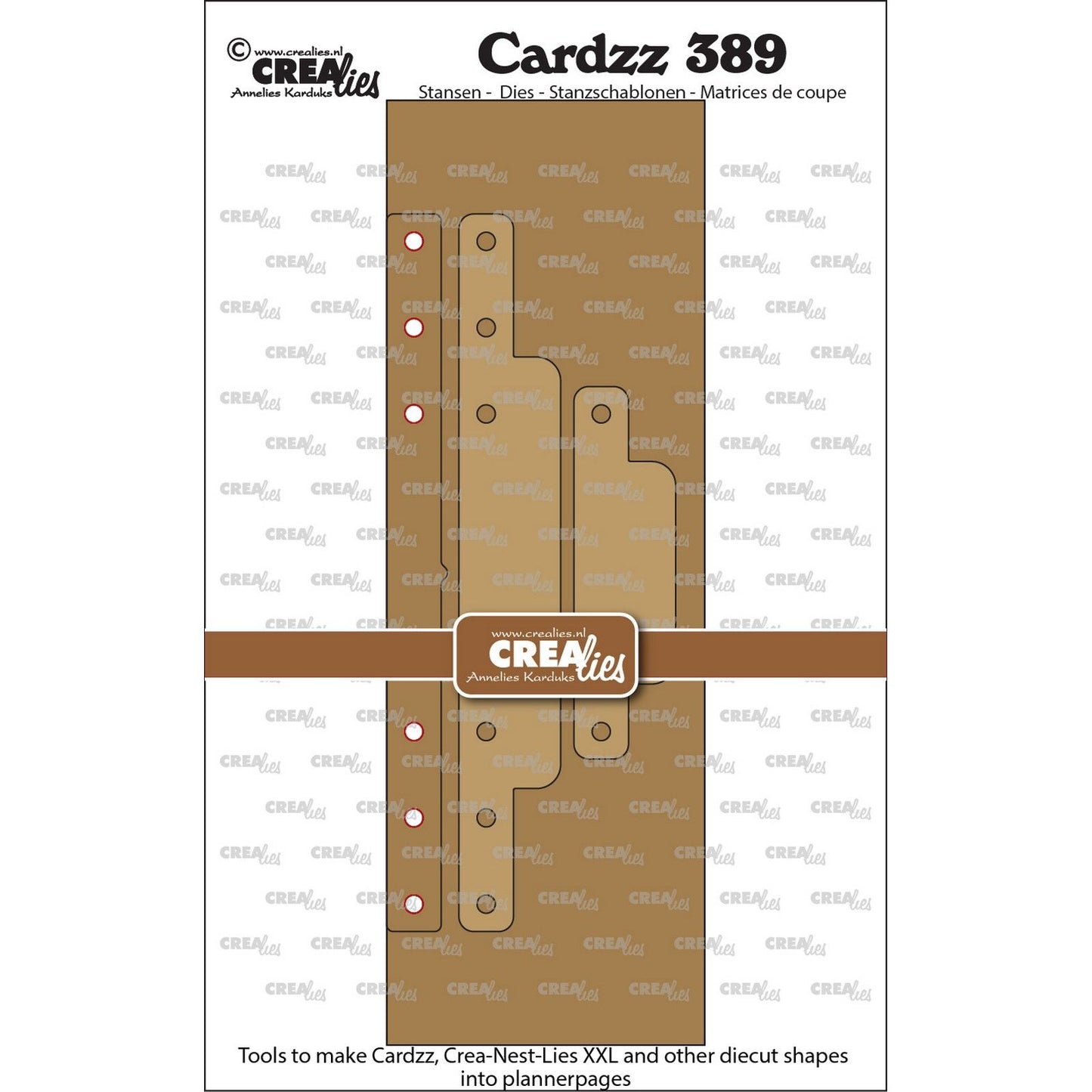 Crealies • Cardzz-Stanzform zum Erstellen gestanzter Formen in Planerseiten, 3 Stück