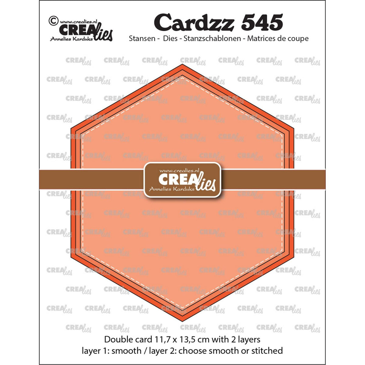 Crealies • Cardzz Doppelkarten-Sechseck