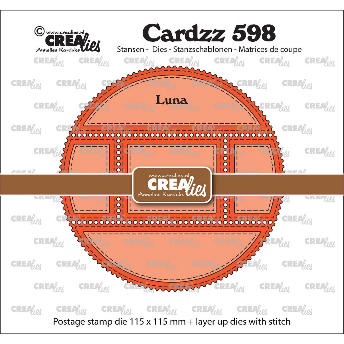 Crealies • Cardzz-Schneideschablone, Stempelrahmen, Luna