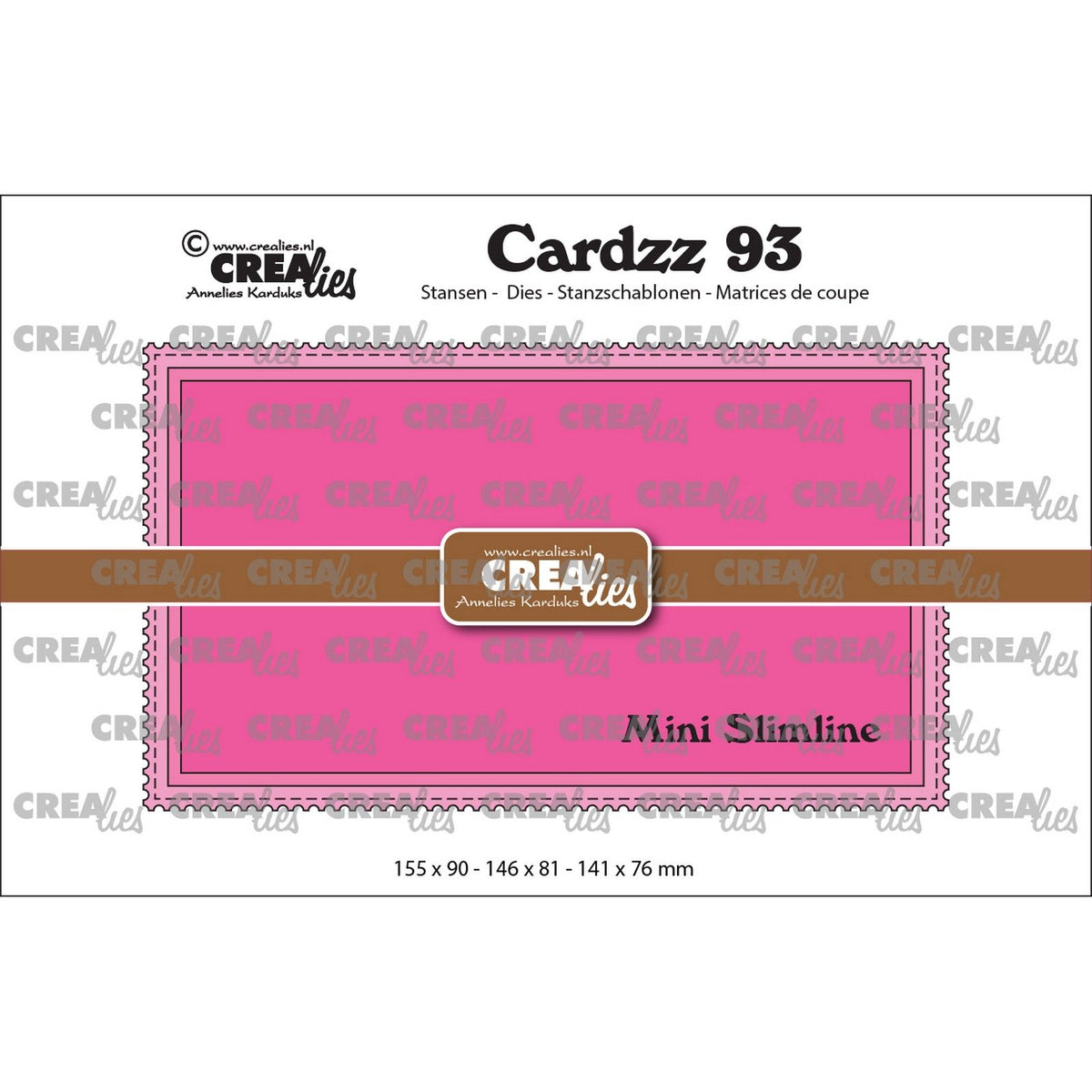Crealies • Cardzz Stanzformen Mini Slimline M mit Stempelkante