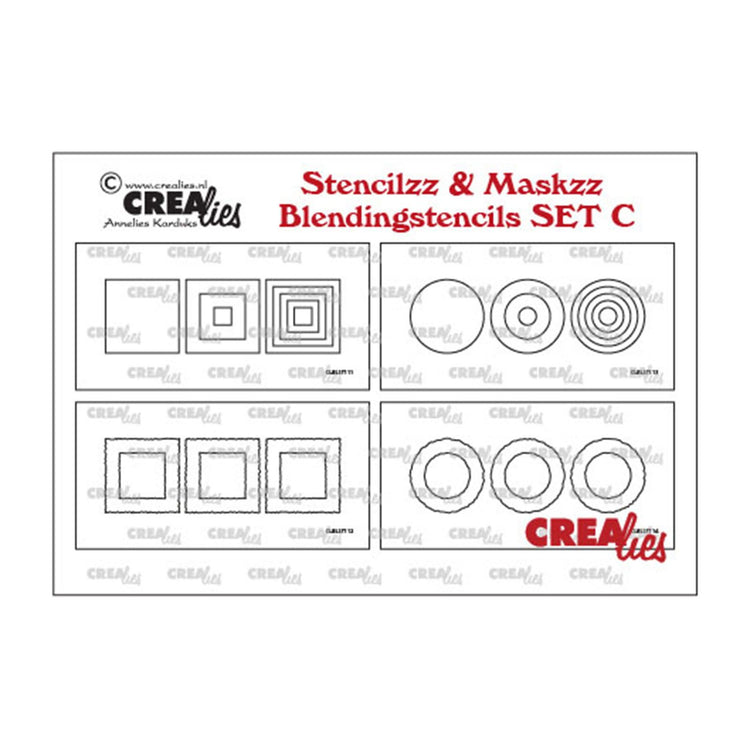 Crealies • stencilzz 4x Slimline glatte und raue Kanten