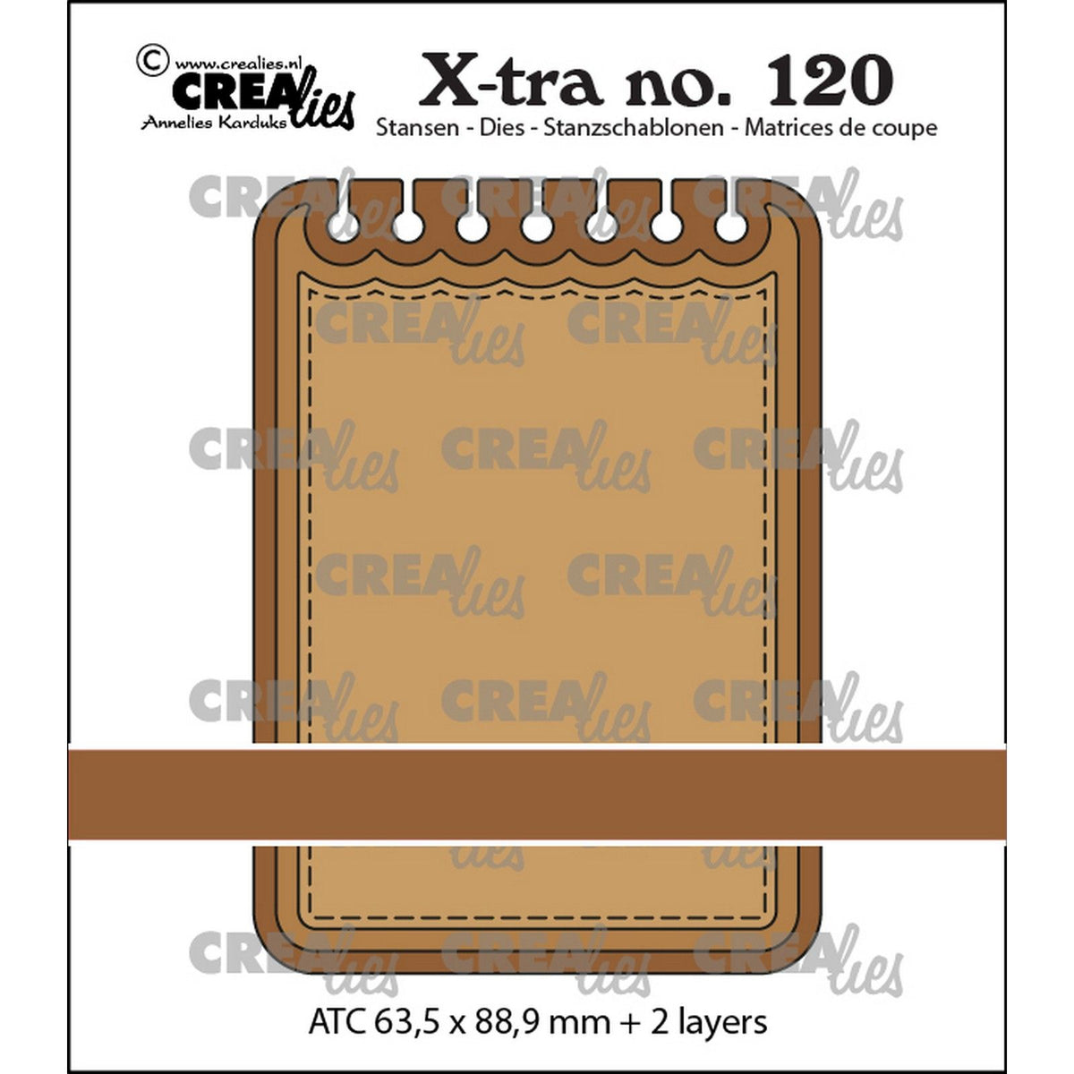 Crealies • Xtra gestanztes ATC-Notizbuch horizontal