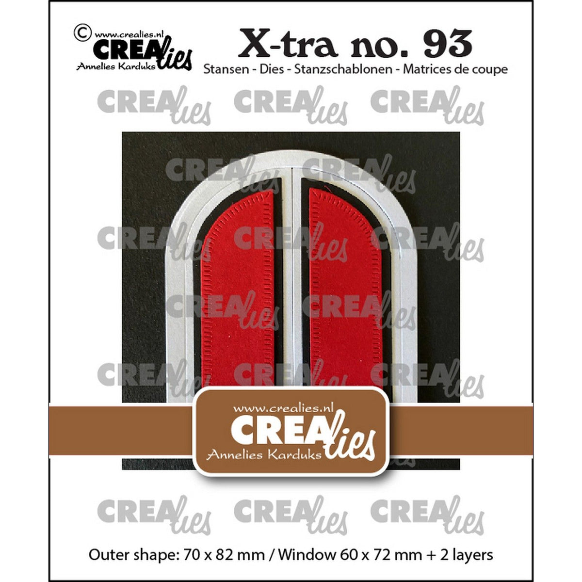 Crealies • Extra-Bogenfenster mit Fensterläden