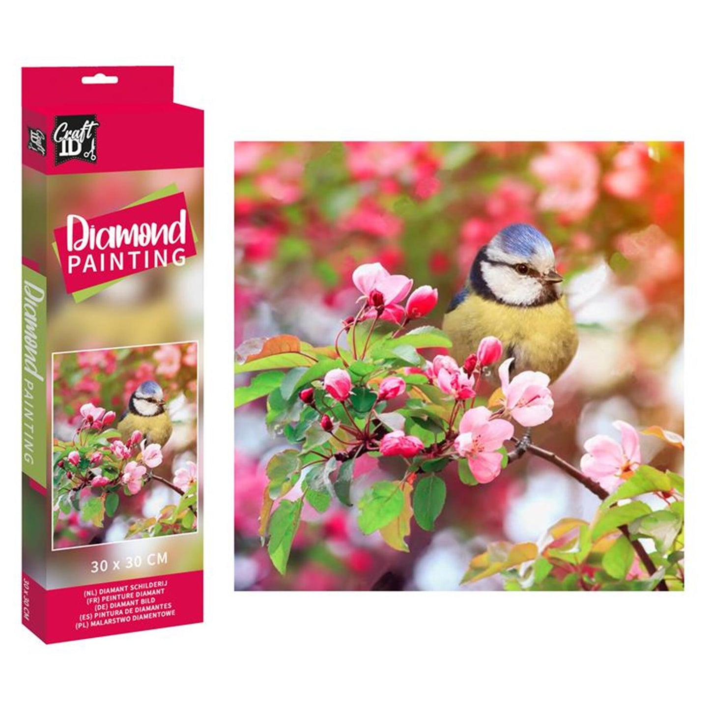 Grafix Craft ID Diamantmalerei Vogel 30x30cm
