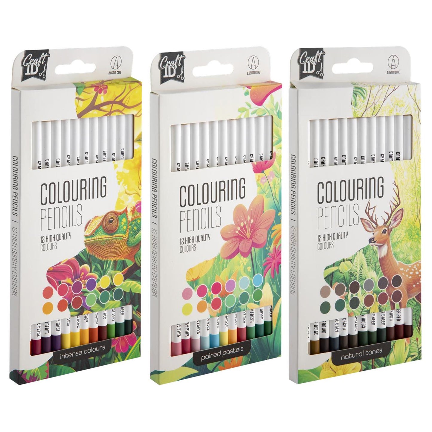 Craft id Buntstifte 12 Stück, 3sort