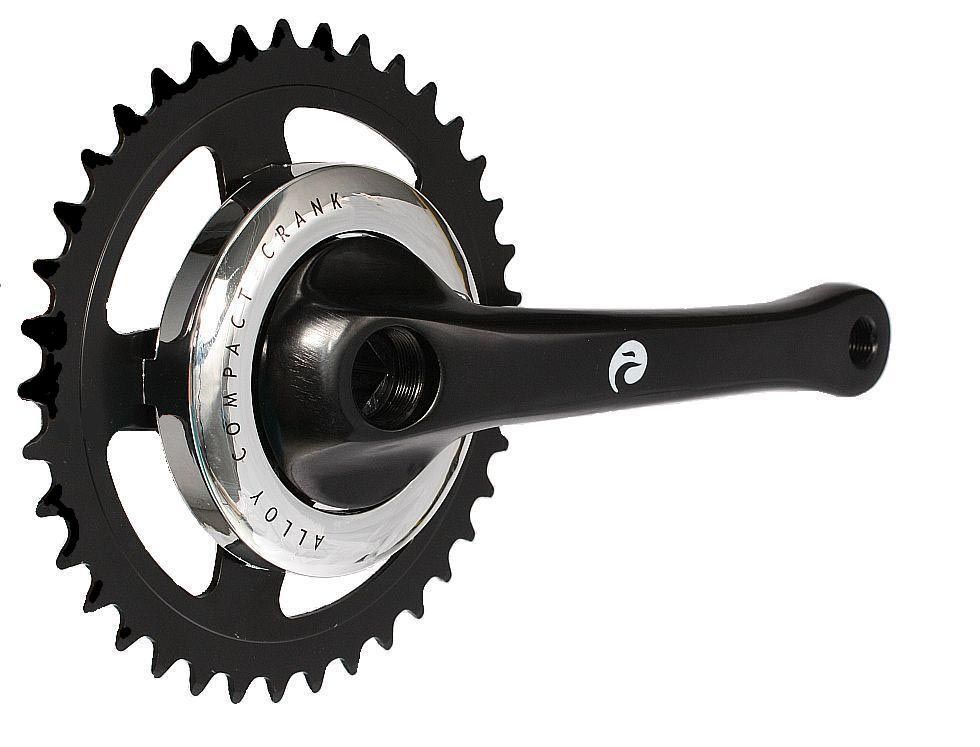 Batavus Kurbelgarnitur ICB 38T Alu Schwarz Silber
