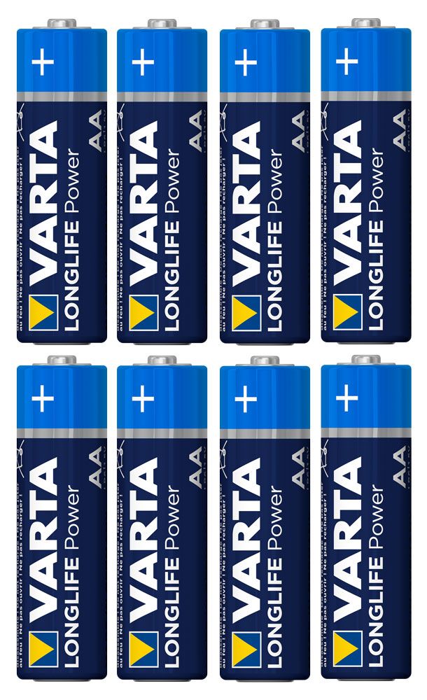 Batt Va LongLife Power LR6 AA Penlite Krt A 8