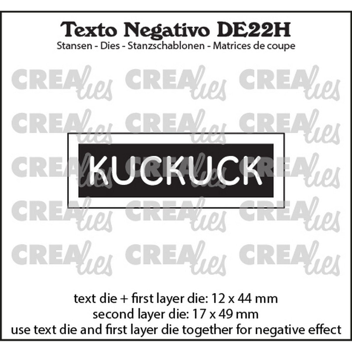 Crealies • texto negativo kuckuck (horizontal)