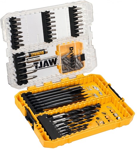 Dewalt Zubehör 57-teiliges Schnellbohr- und Holzbohrer-Set | extrem | im harten Fall - dt70758-qz