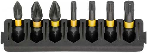 Imp Dewalt Zubehör-Bit-Set | Halter + Torsion wirken | 25mm | pz1 x1, pz2 x2, t15 x1, t20 x1, t25 x1, t30 x1 - dt70813-qz