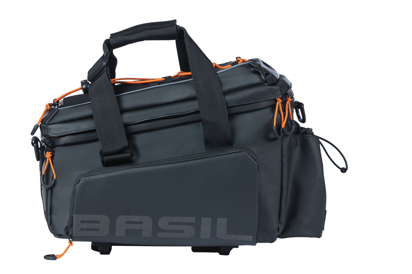 Basilikum Miles XL Gepäckverhaltensbeutel wasserdichte schwarze Beutel für Elektrofahrrad 36L Mikes System