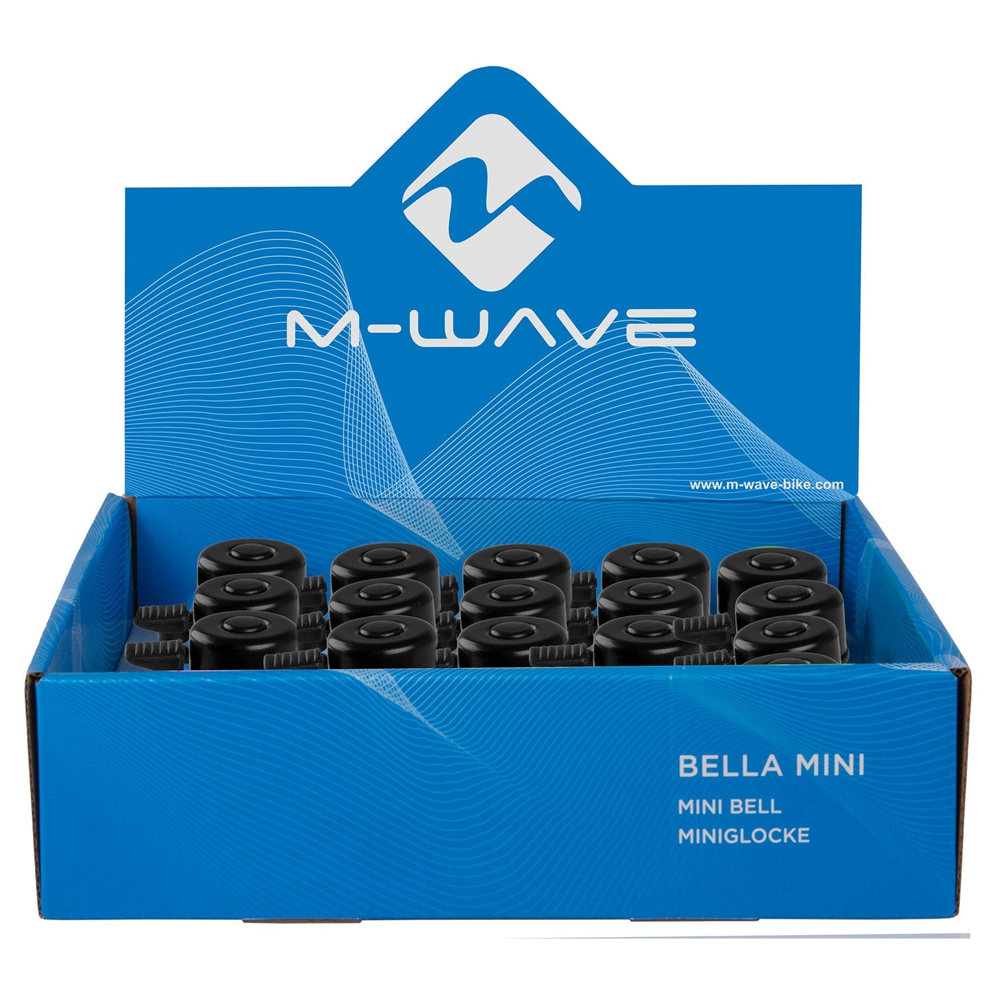 Messingschloss M-Wave Fahrradklingel Bella Design Mini schwarz Display (20)