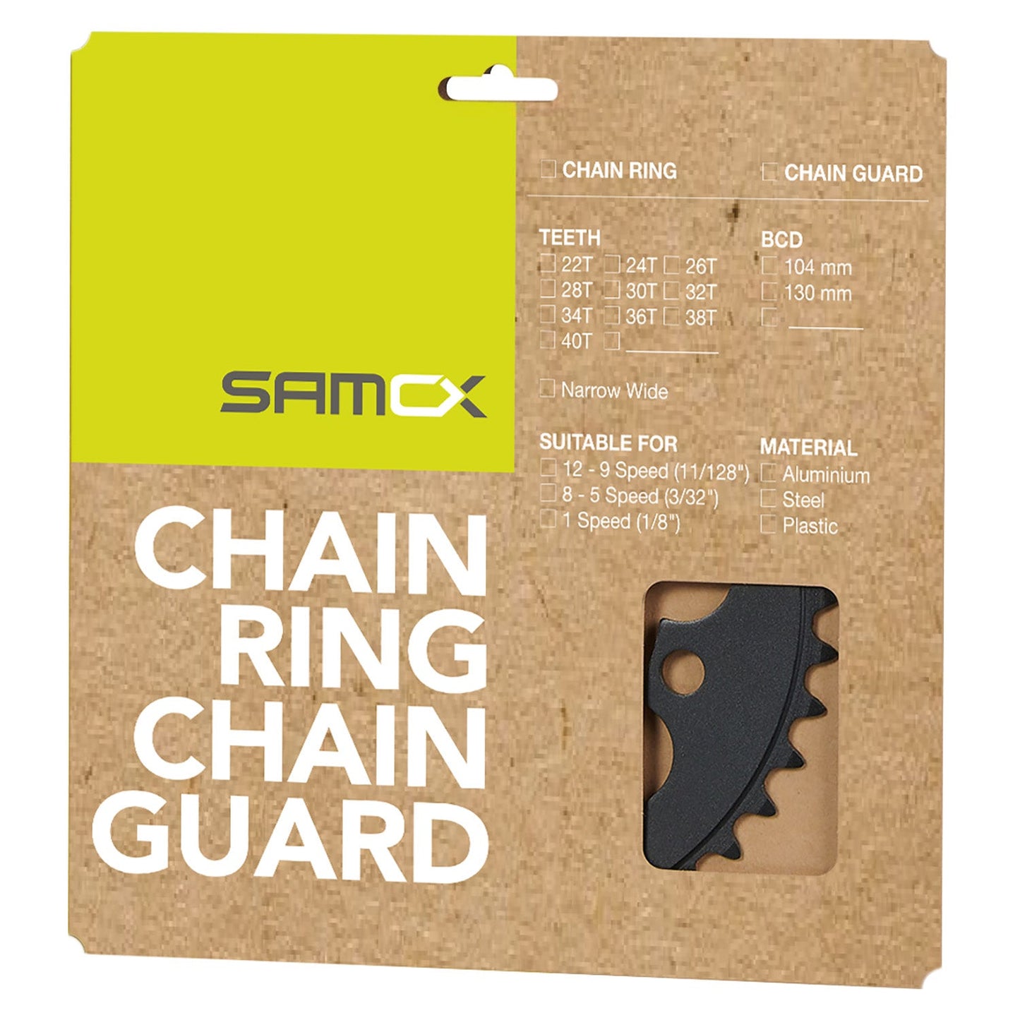 SAMOX PD-R4-S-Kettenblatt 40T 104 mm 3 32-11 128 Stahlschwarz