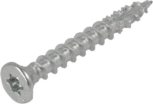 Dynaplus Bauschraube verzinkt Flachkopf Vollgewinde + Schneidspitze Torx Tx30 6,0x50 | 100 Stück - 0281.01.49901