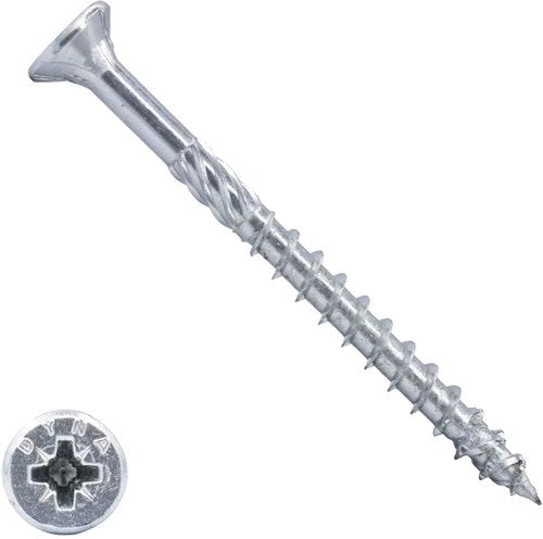 Dynaplus Uni Screw Spanplattenschraube VZ (verzinkt) PK (Flachkopf) PZ2 4,5x70 42 | 200 Stück - 0280.01.34201