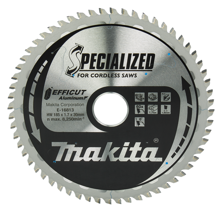 Makita Zubehör Kreissägeblatt Aluminium | effizient | 185x30mm 60t 0g - e-16813 e-16813