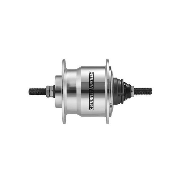 Sturmeyarcher Geschubscheibe 4-Geschwindigkeit Sturmey Archer X-Rf4 36 Löcher 170 mm Achslänge Silber