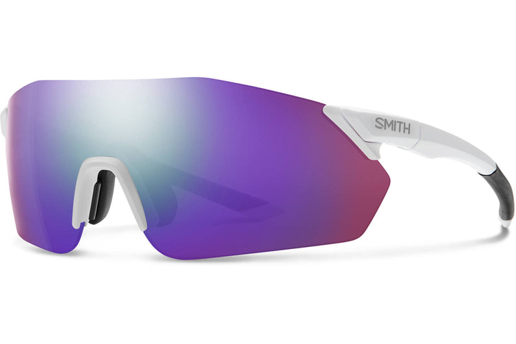 Smith Rverb Brille Matte weißer Chromapop Violet Mirror