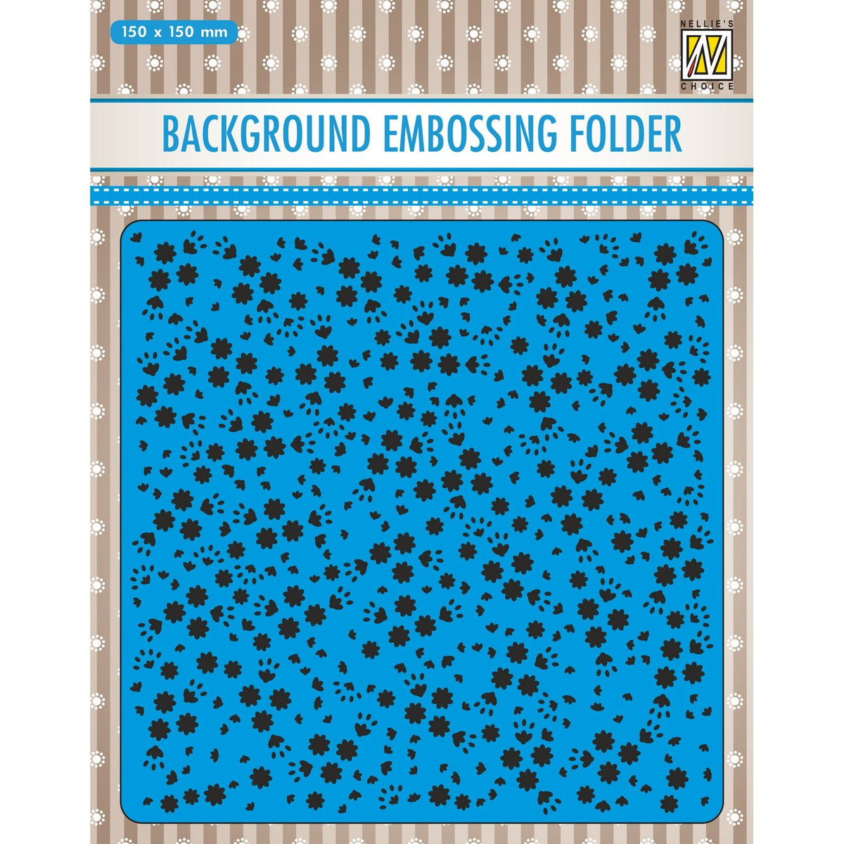 Nellies Wahl • 3D-Prägefolder Hintergrundblume im Muster 15x15cm
