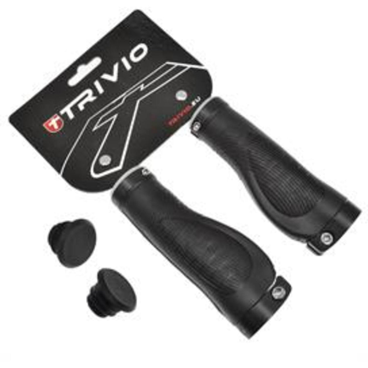 Trivio - Fahrradgriffe aus Gummi, ergonomisch, schwarz