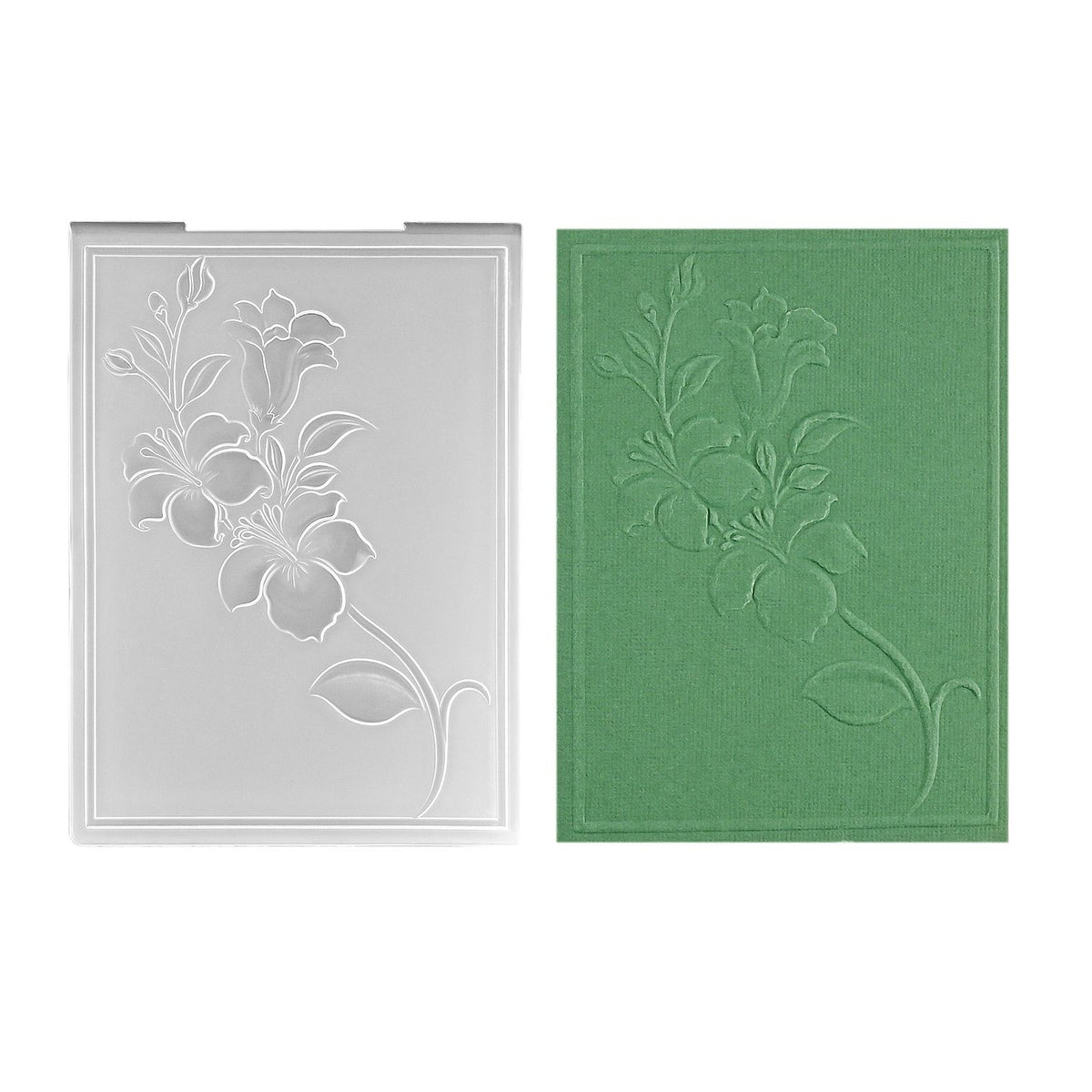 Nellies Wahl • 3D-Prägefolder Blumenzweig 10,5x14,8cm