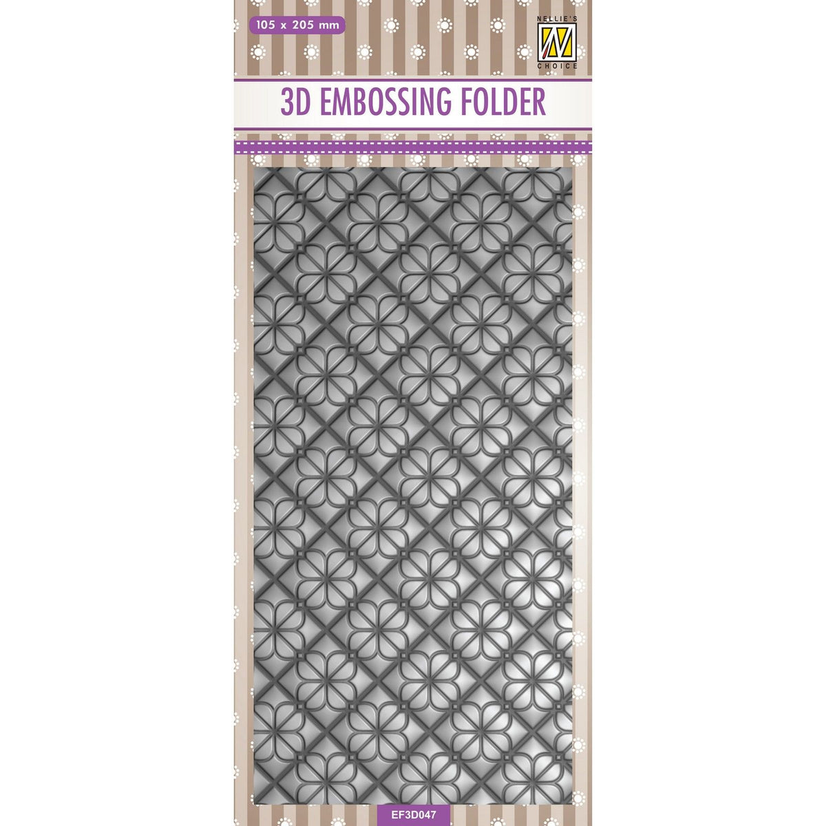 Nellies Wahl • 3D-Prägefolder Hintergrundblumen 10,5x20,5cm