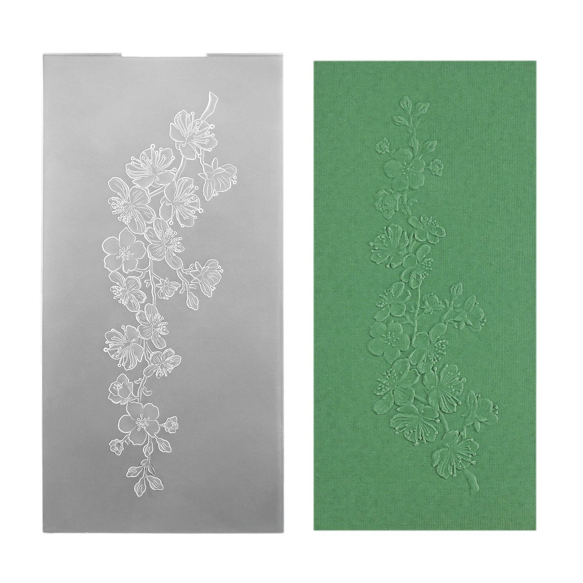 Nellies Wahl • 3D-Prägefolder Blumenzweig 10,5x20,5cm