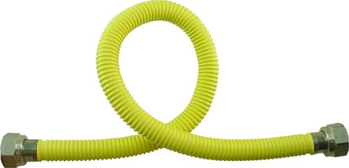 Enzo Gasschlauch Edelstahl ummantelt 60cm gelb - 1400164